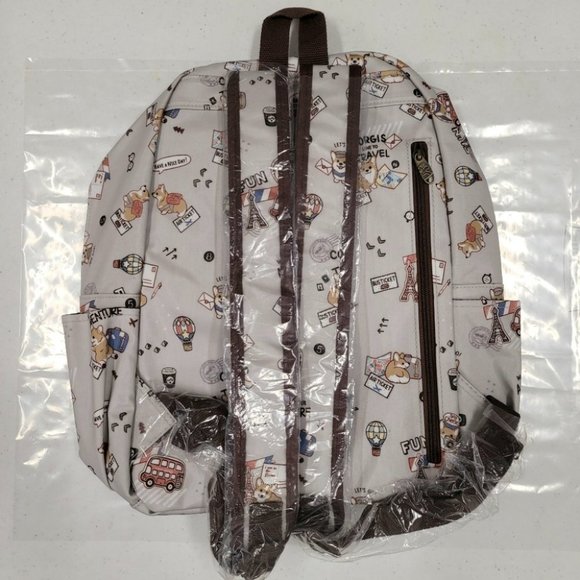 Waterproof Corgi Large Backpack for School Work - Picture 6 of 10